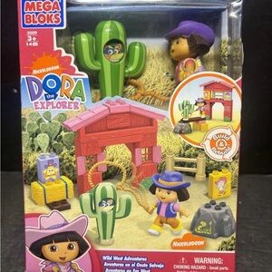 Vintage  Mega Bloks 3009 Dora The Explorer Wild West Adventures 18 PCS  Nick Jr.